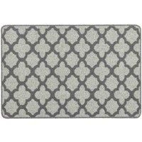 My Stain Door Mat, Stain Resistant, Perfect for Indoor Use, Front Door, Entryway and Patio, Moroccan Tile Silver 67X100cm