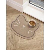 Very Home Cat Face-Shaped Mat