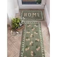 My Mat Nylon Indoor Pattern Washable Doormat for Hallway, Kitchen, Front Door My Home in Bloom