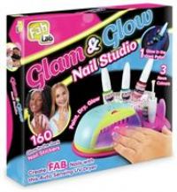 FabLab Glam & Glow Nail Studio with UV Dryer & Nail Stickers