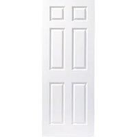 Wickes Woburn White Grained Moulded Fully Finished 6 Panel Internal Door - 1981mm x 686mm