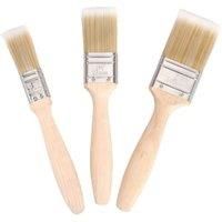 Wickes Mastercoat Synthetic Mixed Size Paint Brushes - Pack of 3