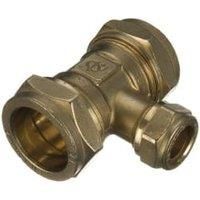 Primaflow Brass Compression Reducing Tee - 22 X 15 X 22mm
