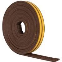 Wickes E Profile Rubber Draught Seal Brown - 10m