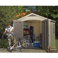 Keter Factor Double Door Plastic Apex Shed  8 x 6 ft