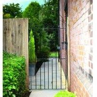 Wickes Chelsea Bow Top Steel Gate Black - 838 x 1790 mm