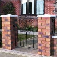 Wickes Chelsea Bow Top Steel Gate Black - 838 x 900 mm