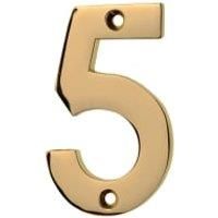 Wickes Door Number 5 - Brass