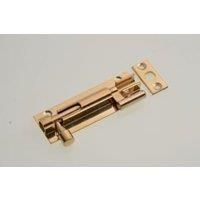 Wickes Necked Barrel Bolt - Brass 76mm
