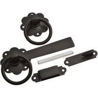 Wickes Gate Latch Straight - Black