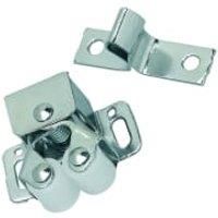 Wickes Double Roller Catch - Chrome Pack of 10