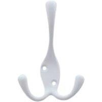 Wickes Three Pronged Screwed Hook  White