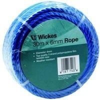 Blue Multi-Purpose Polypropylene Rope - 6mm X 30m
