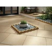 Marshalls Saxon Textured Buff Paving Slab 600 x 600 x 35 mm