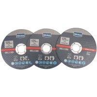 Wickes Metal Flat Cutting Disc 125mm  Pack of 3