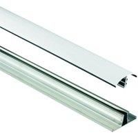 Wickes White Universal Glazing Bar for Polycarbonate Sheets - 2.5m (Pack of 1)