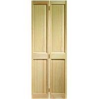 Wickes Skipton Clear Pine 4 Panel Internal Bi-Fold Door - 1981mm x 750mm