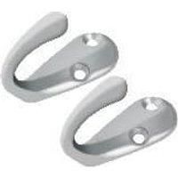 Wickes One Prong Hook - Satin Nickel Pack of 2