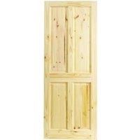 Wickes Chester Knotty Pine 4 Panel Internal Door  1981 x 762mm
