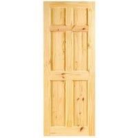 Wickes Lincoln Knotty Pine 6 Panel Internal Door - 1981mm x 762mm