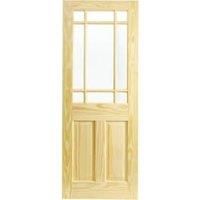 Wickes Truro Glazed Clear Pine 3 Panel Internal Door - 1981 x 762mm