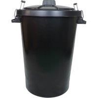 Wickes Heavy Duty Black Dustbin - 90L