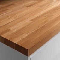 Wickes Solid Wood Worktop  Solid Oak 600mm x 26mm x 3m