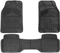 Streetwize Canberra Rubber Car Mat Set with Full Cross Rear SWCM114