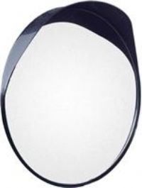 40cm Outdoor, Garage, Driveway Convex Security & Blind Spot Bend Mirror - Black