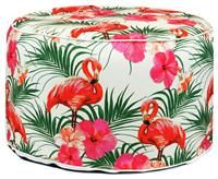 Gardenwize - Inflatable Flamingo Printed Outdoor Ottoman Chair, Garden Chair Camping Seat - Garden Cushion No Pump Needed (SWGSL257)