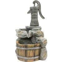 Streetwize Accessories Hand Pump Solar Water Feature With Battery Back Up