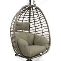 Gardenwize Garden Patio Hanging Swing Rattan Style Egg Chair + Cushion GW363#