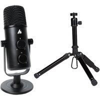 MAONO AU-903 USB Cardioid Condenser Desktop Microphone Kit with Portable Mid-Size Tripod, Multiple Pickup Patterns Mute, Volume, Mic Gain for PS4/5 Xbox Gaming, Recording, Singing, YouTube, Podcasting