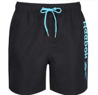 Reebok Quick Dry Polyester Black Swimming Shorts Mens Size Medium