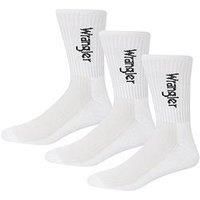 Wrangler 3-Pack Logo Sport Crew Socks - White
