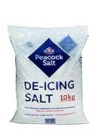 Peacock Salt 10KG Bag White De-Icing Rock Salt for Weeds Clearing Roads Paths and Driveways of Ice and Snow Cleaner Than Grit
