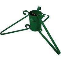 Garden Pride Christmas Tree Stand - 4" Base - Metal - Solid Steel - Plastic Coated (Green)