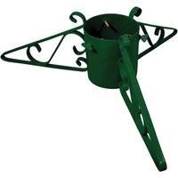 Garden Pride Christmas Tree Stand - 6" Base - Metal - Solid Steel - Plastic Coated (Green)