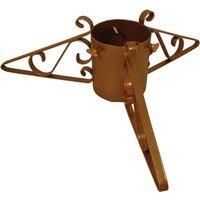 Garden Pride Scrolled Christmas Tree Stand Gold 6inch Diameter