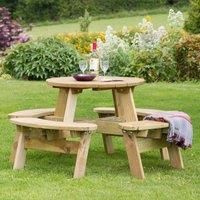 Zest4Leisure Wooden Katie 4-Seater Round Picnic Table