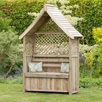 Zest4Leisure Norfolk Garden Arbour with Storage Box
