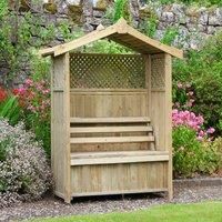 Zest4Leisure Wooden Arbour With Storage Box
