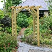 Zest 4 Leisure Horizon Wooden Garden Arch  Plant Support Trellis FSC Wood 00042