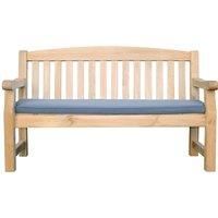 Zest Cushion For Emily Wooden Garden Bench 3 Seater 5ft Seat Pad Outdoor Grey