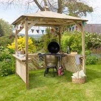 Zest 4 Leisure  00037 Broxton Wooden Garden Gazebo Shelter Arbour Canopy BBQ