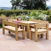 Zest4Leisure Philippa Table and Bench Garden Set