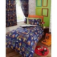 Portfolio Building Site Junior Duvet and Pillowcase Bedding Set, Multicolour