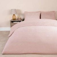 Brentfords Teddy Fleece Duvet Cover with Pillow Case Thermal Warm Bedding Set
