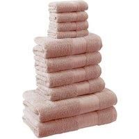 Luxury Soft 10 Piece 100% Cotton Towel Bale Set Face Hand Bath Bathroom Towels
