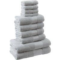 Luxury Soft 10 Piece 100% Cotton Towel Bale Set Face Hand Bath Bathroom Towels